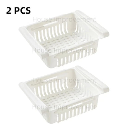 Retractable Multifunctional Tiered Refrigerator Shelf Fridge Organizer Box Fresh Divider Layer Shelf Kitchen Storage Organizer