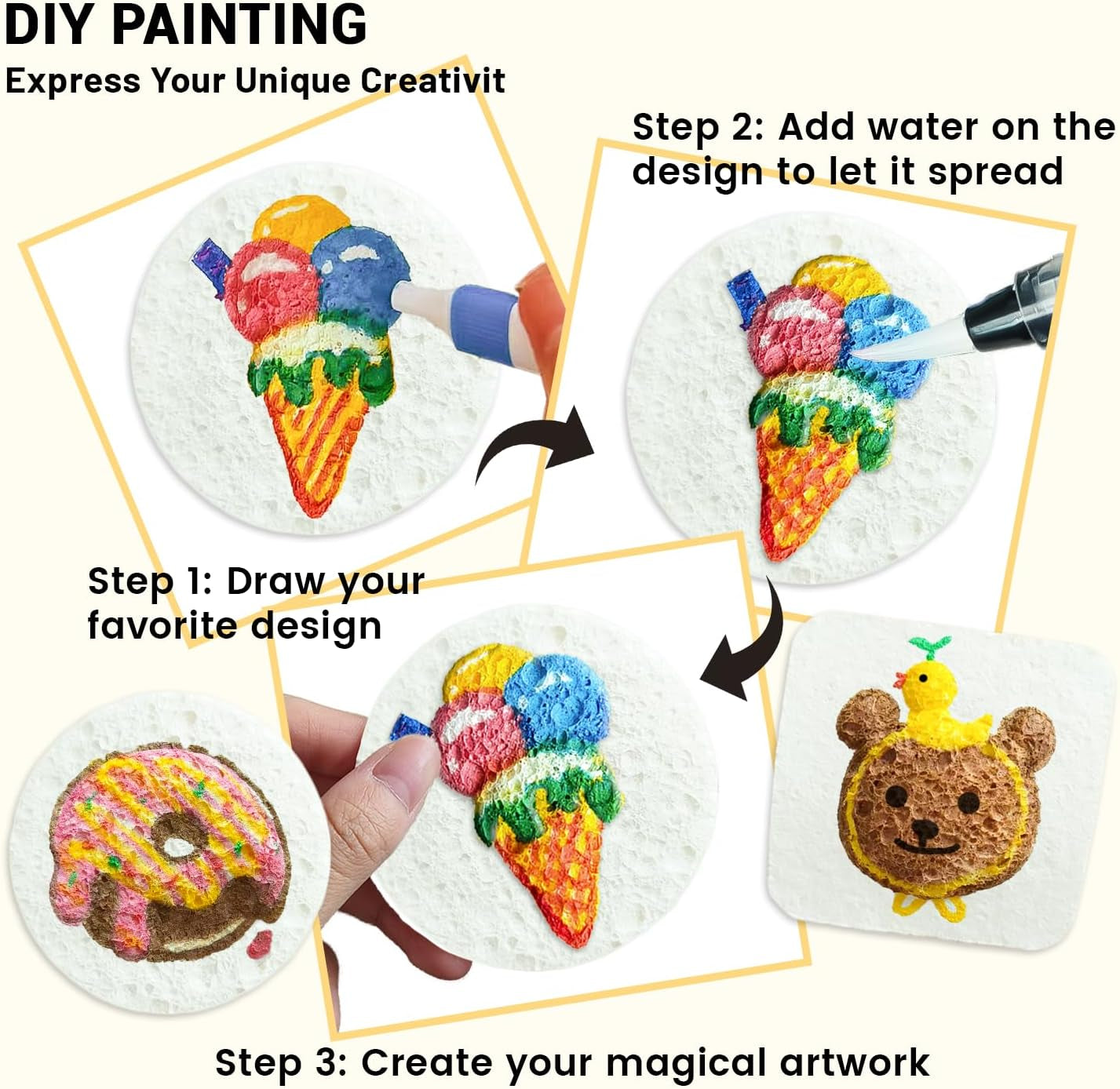 40 Pcs Magic Foam Texture Painting Kit
