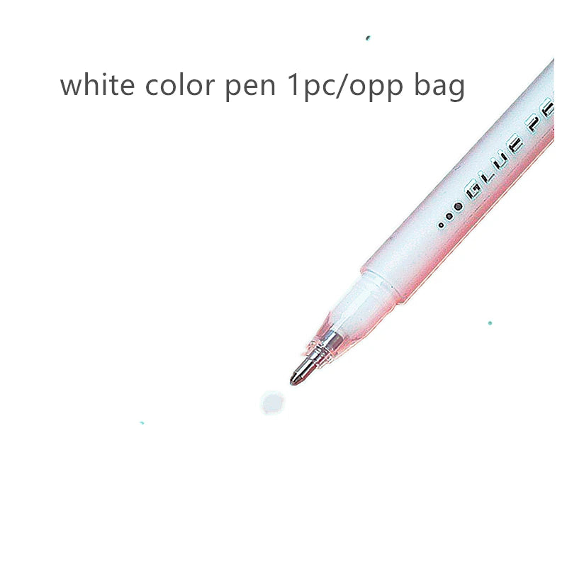 5 Colors Pen-Shaped Solid Glue Stick for Kids Quick-Drying Craft Adhesive Pen for School DIY Scrapbooking Creative Art Tools