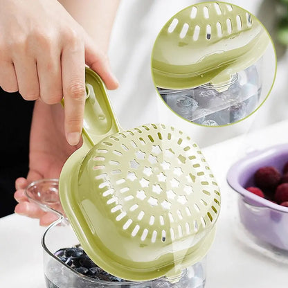 Multifunctional Double-Layer Drainage Basket Draining Bowl with Handle Kitchen Sink Drain Basket Vegetable Washing Basin