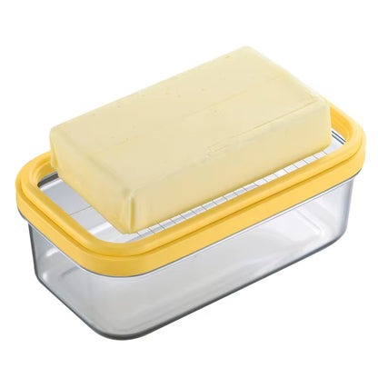 Butter Dish with Lid Rectangle Butter Keeper with Cutter Slicer Butter Box for Refrigerate Butter Container JT30