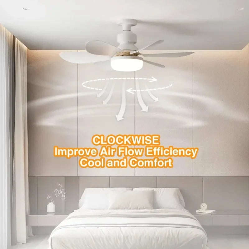 E27 with Remote LED 30W Ceiling Fan Light Dimming Function Suitable for Living Room Study and Home Use 85-265V