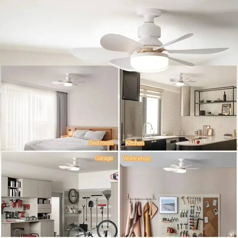 E27 with Remote LED 30W Ceiling Fan Light Dimming Function Suitable for Living Room Study and Home Use 85-265V