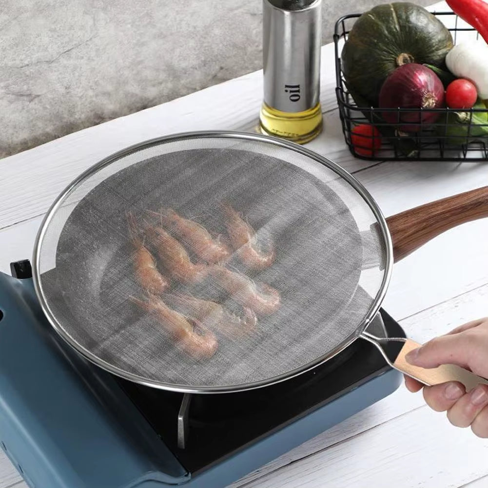 Pot Frying Oil Cooking Cover Kitchen Tools Grease Splatter Screen Guards Mesh anti Splatter Guard Oil Net Splash Cover Pan