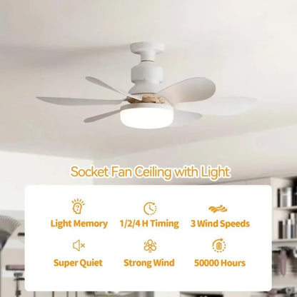 E27 with Remote LED 30W Ceiling Fan Light Dimming Function Suitable for Living Room Study and Home Use 85-265V