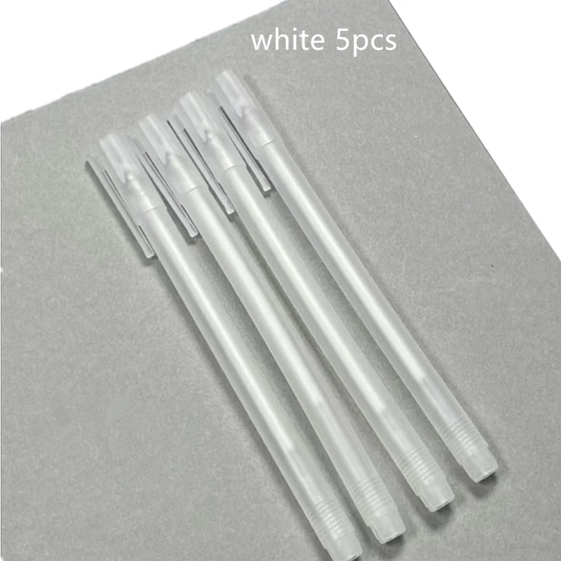 5 Colors Pen-Shaped Solid Glue Stick for Kids Quick-Drying Craft Adhesive Pen for School DIY Scrapbooking Creative Art Tools
