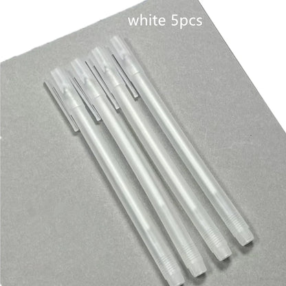 5 Colors Pen-Shaped Solid Glue Stick for Kids Quick-Drying Craft Adhesive Pen for School DIY Scrapbooking Creative Art Tools