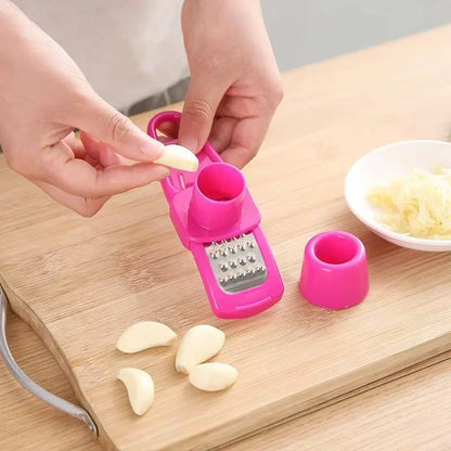 Hot 1 Pack Mini Garlic Grinder Creative Garlic Press Kitchen Garlic Mash Manual Mashing Green Kitchen Gadgets Accessories