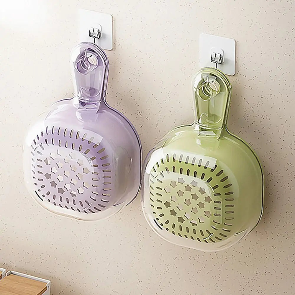 Multifunctional Double-Layer Drainage Basket Draining Bowl with Handle Kitchen Sink Drain Basket Vegetable Washing Basin