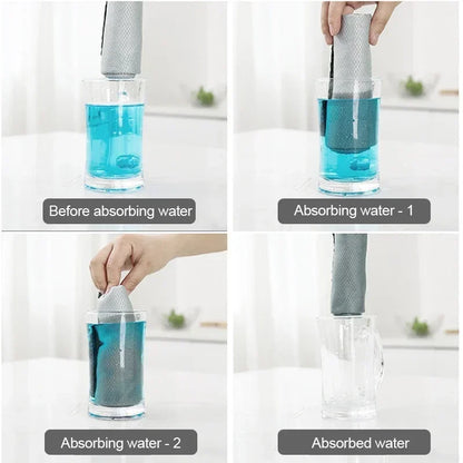 10Pcs Microfiber Glass Cleaning Cloth Rag Lint-Free for Windows Car Kitchen Mirror No Trace Reusable Fish Scale Rag Polishing