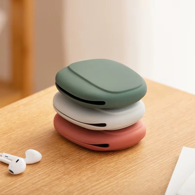 Portable Silicone Earphone Data Cable Storage Bag Headphone Storage Box Phone Charger Mini Key Box Storage Bag Wire Organizer