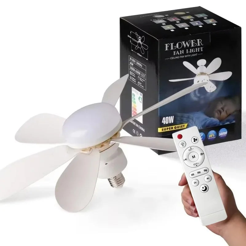 E27 with Remote LED 30W Ceiling Fan Light Dimming Function Suitable for Living Room Study and Home Use 85-265V